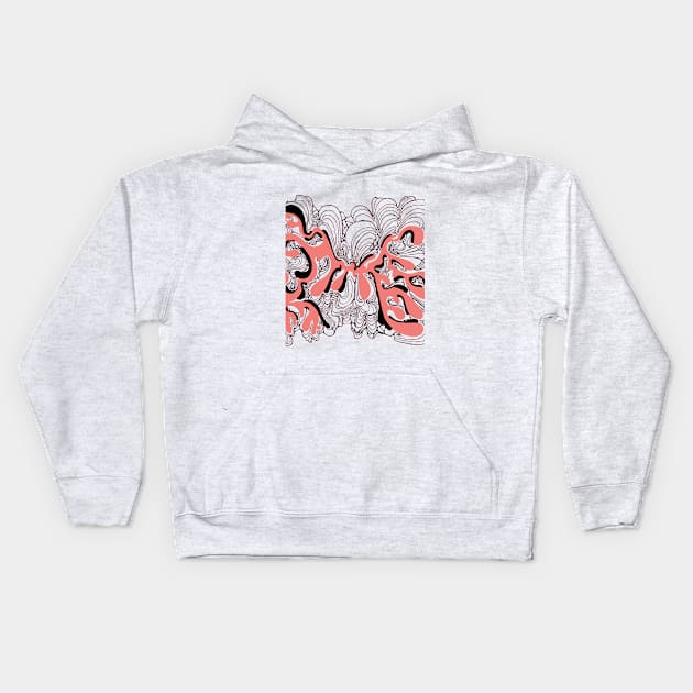 Abstract doodle art Kids Hoodie by TKDoodle